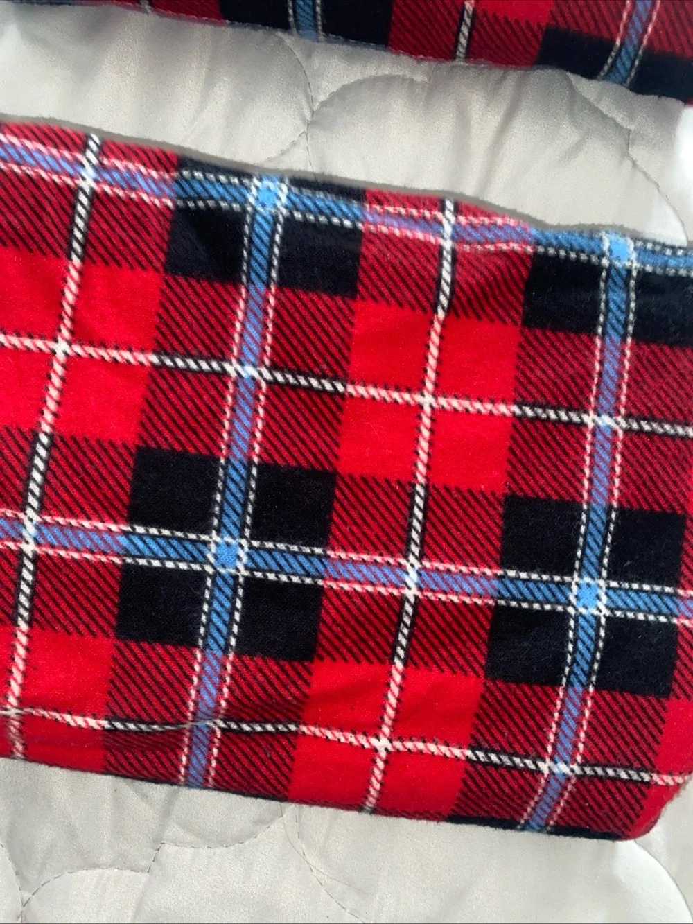 Tartan Red Plaid Standard Queen Pillowcases Flannel Set Of 2
